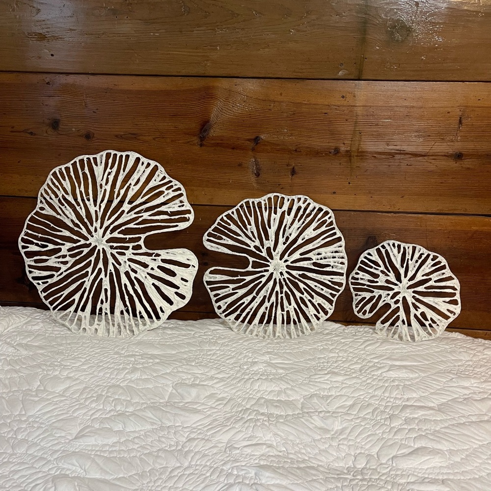 New Anthropologie Sand Dollar Paper Wall Hangings, Set of 3 - Picture 3 of 10